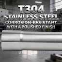 1 Inch Exhaust Pipe 12" Length, T304 Stainless Steel Mandrel Tubing,1"(25mm) OD Flared Slip-Fit End Ducting,Universal Three and a half Straight Tailpipe Connector Adapte