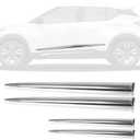 4PCS Body Side Trim, Dent Prevent Car Door Protector, Universal Door Protector Automotive Molding Trim, Prevents Dents Scratches Bright (Silver)