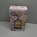 Christmas Snow Globe Lantern, Vintage Window-Style Water Lantern with Music, Glitter Swirl & 6H Timer, Santa Sleigh Scene, USB or Battery Powered Holiday Dcor