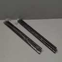 2 Pack Brown Curtain Rods for windows 32 to 48 inch, 5/8 inch Splicing Heavy Duty Metal Curtain Rod Set with Brackets, Brown 