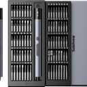 Electric Screwdriver Set, 80-in-1 Mini Electric Precision Screwdriver Cordless with 5 Torque Levels, Max 0.75N.m, 500mAh Battery, Small Power Screwdriver Kit for Laptop, Phone & Electronics Repair (Grey)