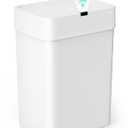 Cesun Bathroom Trash Can with Lid, 4 Gallon Motion Sensor Garbage Can Automatic Touchless Trash Cans, Slim Plastic Smart Waste Basket for Bedroom, Office, Living Room, White