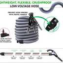 OVO Central Vacuum Standard Kit, with 30/35/40/50ft Low-Voltage Hose, ON/Off Control at The Handle, 12 Combo Brush and Accessories, for Hard Surfaces and Carpets, B 30', Black, (KIT-LV30S)
