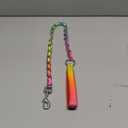 Rainbow Color Chain Chrome Plated Metal Dog Leash Dog Chain with Padded Handle,4mm 100cm