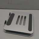 Gogoonike Laptop Stand for Desk, Adjustable Laptop Riser, Metal Foldable Computer Stand Holder Portable Notebook Mount, Ventilated Cooling Printer Stand Compatible with 10-15.6” Laptops