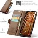 Wallet Case for Samsung Galaxy S26, PU Leather Magnetic Flip Case with RFID Blocking Card Holder Kickstand for Women Men, Shockproof Durable Protective Phone Cover for Galaxy S26 (Brown)
