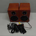 Computer Speakers for Desktop PC, Active Bookshelf Speaker with 3‘’ Carbon Fiber Woofer and Silk Film Tweeter , Supports Bluetooth 5.3, USB-C, AUX/ RCA Input for Record Player TV - Brown Stereo Set