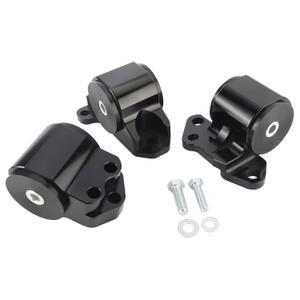 NovelBee 2pcs Billet Aluminum 3-Bolt Engine Mount Kits Replacement for Honda Civic Acura Integra B D Series MT