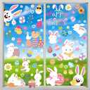 11 x Easter Decoration Window Clings for Glass Window Wall Decorations Rabbit Eggs Bunny Carrot Sticker Decals for Spring Holiday Art Decor