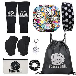 Volleyball Gifts for Teen Girls Beginner, Volleyball Accessories for Youth, Volleyball Knee Pads Arm Sleeves and Drawstring Bag