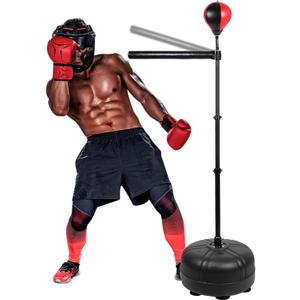 Boxing Bar with Punching Bag, Height Adjustable Spinning Bar, Freestanding Boxing Bar Boxing Speed Trainer Boxing Equipment for Home Gym