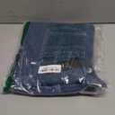 Women's Denim Dress Sleeveless Stretchy Crewneck Vintage Button Down Jean Dresses with Patch Pocket (Large, Blue)