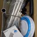 Sand Fleas Rake, Stainless Steel Sand Sifter, Detachable 47 Inches Long Handle, Collapsible Shark Tooth Sifter for Beach,Sand Crab Catcher with Foldable Pail .