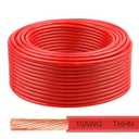 THHN Wire 10 Gauge 150 FT, 10 AWG Stranded OFC Copper Electrical Building Wire with Nylon Jacket PVC Insulation, Rated 600V for Residential, Industrial, CNC, Ground (10 Gauge, Red)