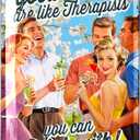 Vintage Tin Sign - GROUP THERAPY - Bar Signs for Man Cave, Drinking Signs, Metal Vintage, Funny Bar Signs, 12x8