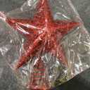 Hemoton 5 Red Sequin Metal Outdoor Decor Star Tree Topper for Christmas Trees