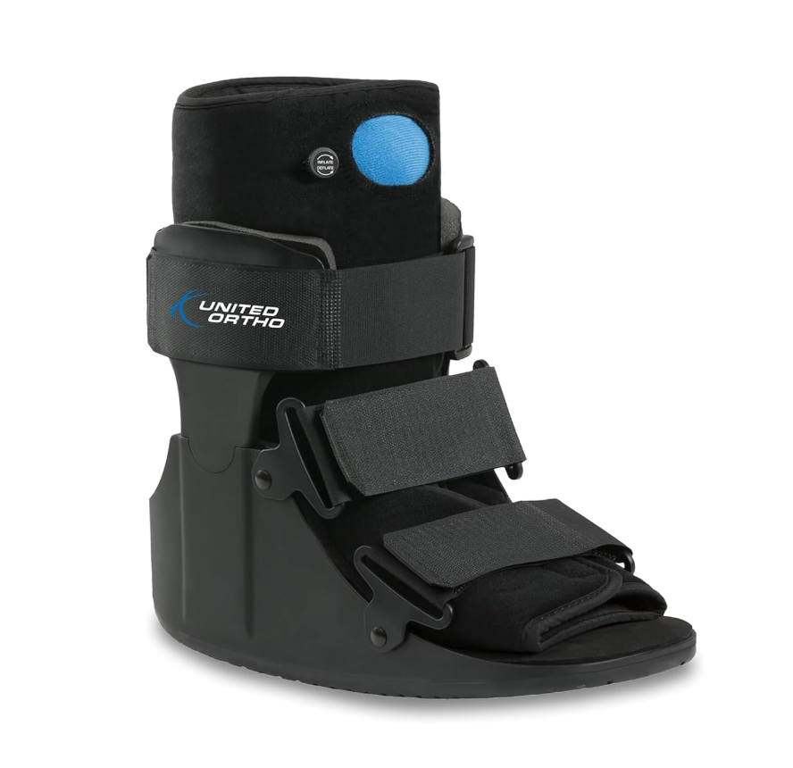 United Ortho Short Air Cam Walker Fracture Boot, Small, Black