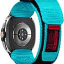 Nereides Nylon Hook and Loop Sport Band ONLY for Samsung Galaxy Watch 8 Classic (46mm) & Watch 8 (40mm/44mm), Rugged Adjustable Replacement Strap, Breathable Lightweight band for Men Women Lake Blue