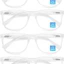 Blue Light Blocking Reading Glasses Men Large Wide Oversized Square Computer Readers Glasses for Big Head/Large Face