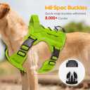 Heavy-Duty Tactical Dog Harness for Large Dogs, No Pull Adjustable Reflective Pet Vest with Molle System, K9 Military-Grade Control for Service Training, Outdoor & 10+ Breeds, Wild Lime, Small
