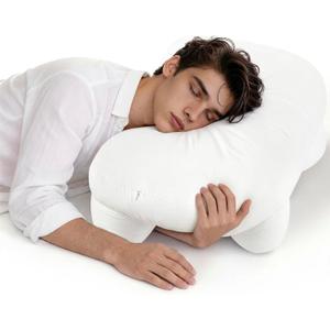 Side Sleeper Pillow with Arm Holes, Ergonomic Arm Tunnel for Shoulder Pain Relief, Adjustable Height Neck Pillow for Adults, Plush Down & Foam for Comfortable Sleep, 1PC Pillowcase, 18"X27"