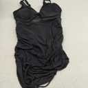 Blooming Jelly Women's One Piece Swimsuit Tummy Control Swim Dress Modest Bathing Suit Mesh Sarong Wraps Swim Suits XL