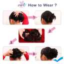 iLUU 2pcs Copper Red Messy Hair Bun Extensions Orange Red Synthetic Hair Scrunchie Scrunchy Updo Chignons Fire Color Hairpiece for Women Girl Lady Party Cosplay (#350)
