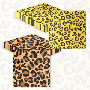 40 PCS Leopard Print Party Napkins Leopard Print Theme Party Paper Napkins | Leopard Print Party Napkins Leopard Print Theme Party Paper Napkins Safari Prints Paper