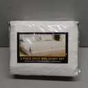 Ready To Rest 100% Egyptian Cotton Split California King Sheets Sets for Adjustable Bed 5 Piece, Fits Mattress Upto 16" Deep, Ultra Soft, Cooling Bed Sheets, White Solid