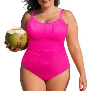 Zando Women Plus Size Bathing Suit Tummy Control Womens Swimsuits Cheeky One Piece Swimsuits Vintage Swimwear Bathing Suit