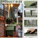 Outdoor Cat House with Cat Feeding Station, Elevated Waterproof and Insulated Feral Pet Shelter, with Clear Flap Door and Escape Exit, All Weather Outside House 18.5 x 16.3 x 12.9 Inch