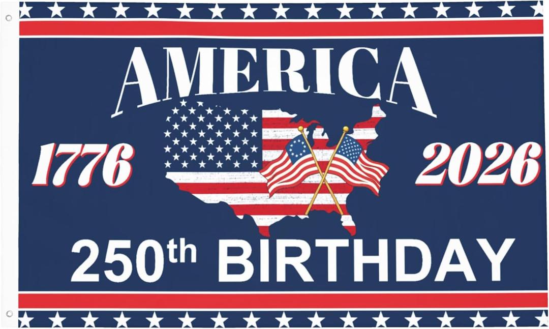250th Anniversary USA Flag 3x5 FT 3-Ply Double Sided Flag Outdoor