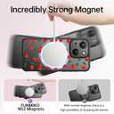 FUNMIKO for iPhone 14 Plus Case Military-Grade Protection & Wireless Charging - Trendy Pattern Design for Women Girls, Non-Slip Matte Phone Cover with Shockproof Corners - Juicy Cherries