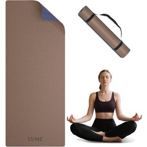 Yoga Mat Non Slip, Anti-Tear 1/4" & 2/5" Thick TPE Yoga Mats for Women and Men, a stylish and practical dual-tone yoga mat.72"x24" Exercise & Fitness Mat with Carrying Strap, Workout Mats for Yoga, Pilates and Floor Exercise