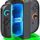 Charging Dock for Nintendo Switch 2 Joy-Con - 4 in 1 Magnetic Charging Dock with Status Indicator Lights/3H Fast Charge, Charger Compatible with Switch 2 Joy-Con Controllers