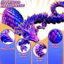 3D Printed Dragon Egg with Dragon Toys, Articulated Dragon Toys for Kids, Animals Figure Fidget Dinosaur Eggs, Kids Easter Eggs Basket Stuffers, Gifts for Boys and Girls 3 4 5 6 7 8 (Purple)