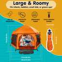 Premium Indoor and Outdoor Baby Playpen - Portable, Lightweight, Pop Up Pack and P Lay Toddler P Lay Yard w/Canopy and Travel Bag - Orange