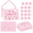 2 x ceiba tree Baby Shower Thank You Cards with Envelopes & Stickers for Girl Baby Shower Party Appreciation Pink 24 Packs 4x6 Inch Blank inside