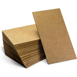 Officemate 5x9 MDF Board for Crafts, Medium Density Fiberboard, Board 1/8 Inch Thick, Hardwood Board 20PK (83154),Brown
