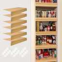 Zebrabox 35x16 inch PVC Faux Wood Wire Rack Covers with12 Holders,Set of 6,Shelf Cover for Wire Shelving,Durable and Moisture-Resistant Shelves Cover for Store,Pantry,Kitchen,Removable Closet,Office