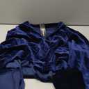 Allegra K Velvet Shrug for Women's Long Sleeve Open Front Cardigan Cocktail Party Cropped Bolero Jacket (Large)