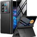 BERFY for Z Fold 7 Case with Privacy Screen Protector, [Anti Spy] Hidden Kickstand & Slide Camera Cover & Hinge Protective, Full Body Shockproof Phone Case for Samsung Galaxy Z Fold 7, Black