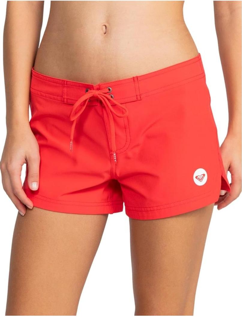 Roxy Women's Red Board Shorts –Tummy Control, 4-Way Stretch, Quick-Dry 2" Swim Shorts, UPF 50+ Beach Shorts, Palm, XX-Large