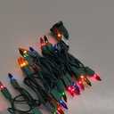 Warm Multi Color Christmas Lights - 6.3 ft String of 35 Incandescent Mini Bulbs Multifunctional Lighting Modes, for Decorative, Bedroom, Outdoor, Xmas Twinkle Tree Lights with Green Wire Total 6.6 ft