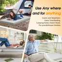 CYMULA Camping Cot Mattress 2in Memory Foam Sleeping Pad,Soft Warm Non-Slip Camping Mattress Topper with Retaining for Adults,Portable Roll up Pad for Travel(75 x30)only Mattress (Grey)