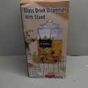 Drink Dispenser,2 Gallon Drink Dispensers for Parties,Beverage Dispenser with Stand,Glass Lid and Stainless Steel Spigot Leak-proof, Ideal for Lemonade,Juice, Tea, and Party Drinks