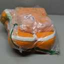 Soft Flower Shaped Floor Cushion, Plush Pillow for Sofa Couch Bed (13.7 Inch, Orange)