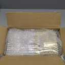 I00000 144Pcs Gold Plastic Silverware, Gold Plastic Utensils Set,Disposable Utensils Heavy Duty,Disposable Silverware Set Includes 48 Forks,48 Knives,48 Spoons for Wedding & Party (White)