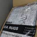 Abstract Rug 8x10 Large Living Room Rugs Neutral Modern Washable Area Rugs for Bedroom Dining Room Non-Slip Stain Resistant Foldable Thin Rug Gray Blue