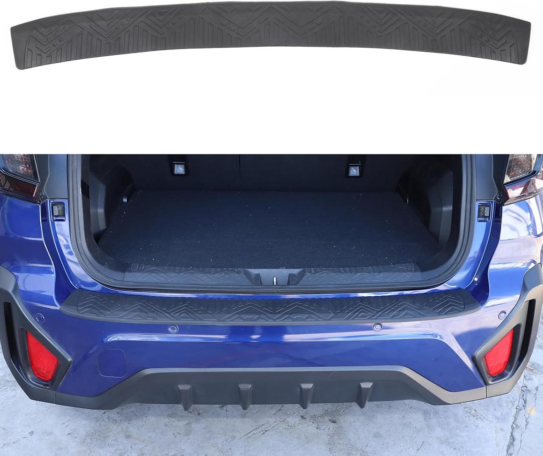 Rear Bumper Cover Protector Trim Compatible with Subaru Crosstrek 2024-2026Scratch Resistant Trunk Door Entry Guards Trunk Door Sill Cover Scuff Plate Strip Protection Accessories (Black A)